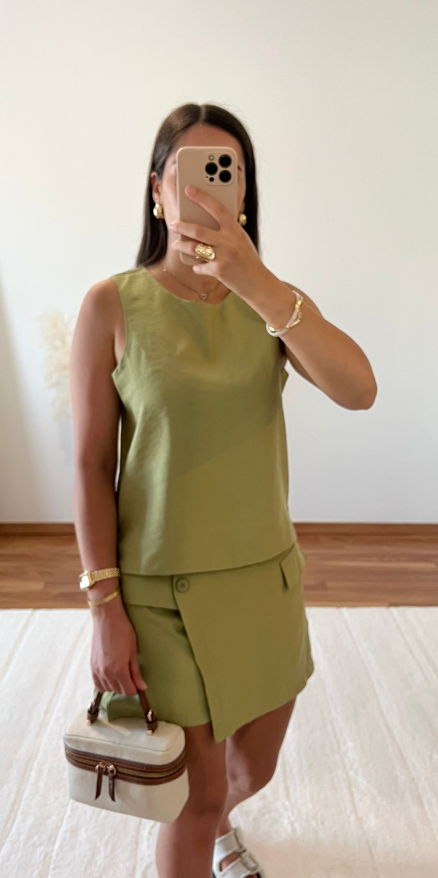 Ensemble jupe short - Vert Anis