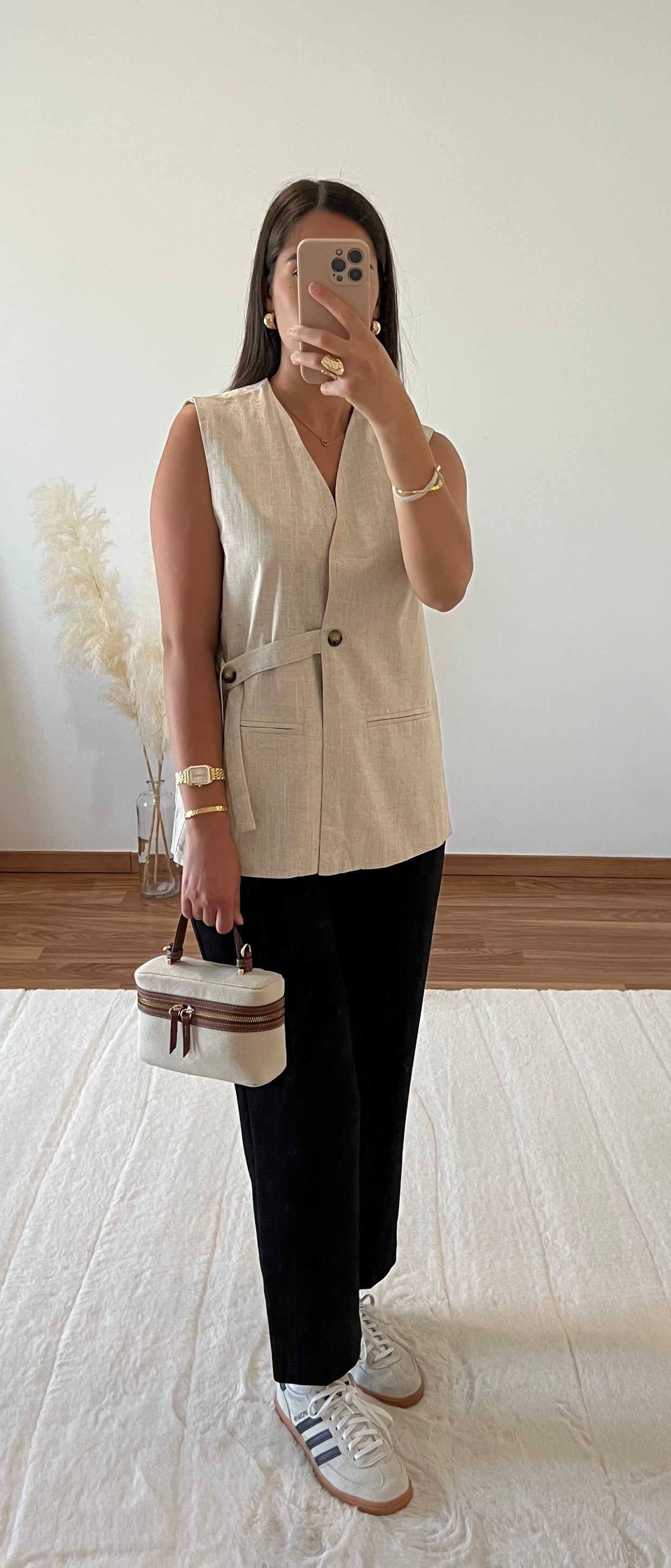 Gilet sans manches lin - Beige
