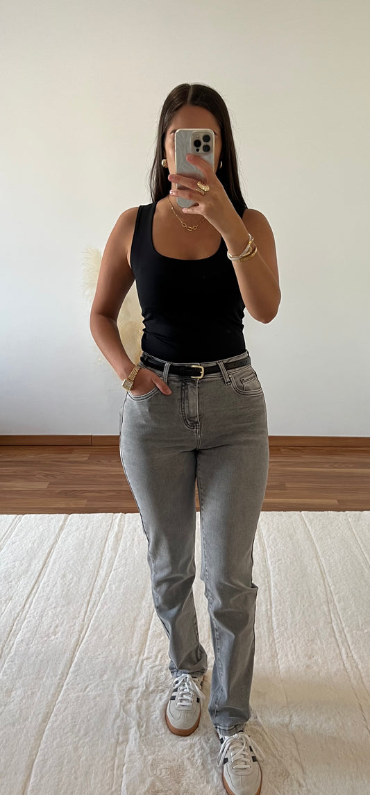 Jean Mom - Gris