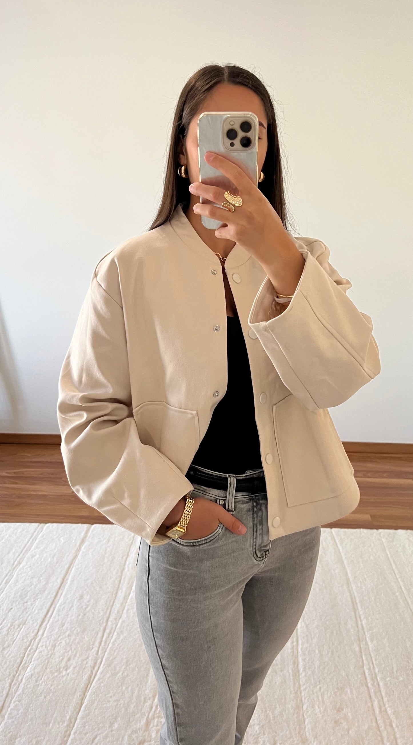 Veste bomber - Beige