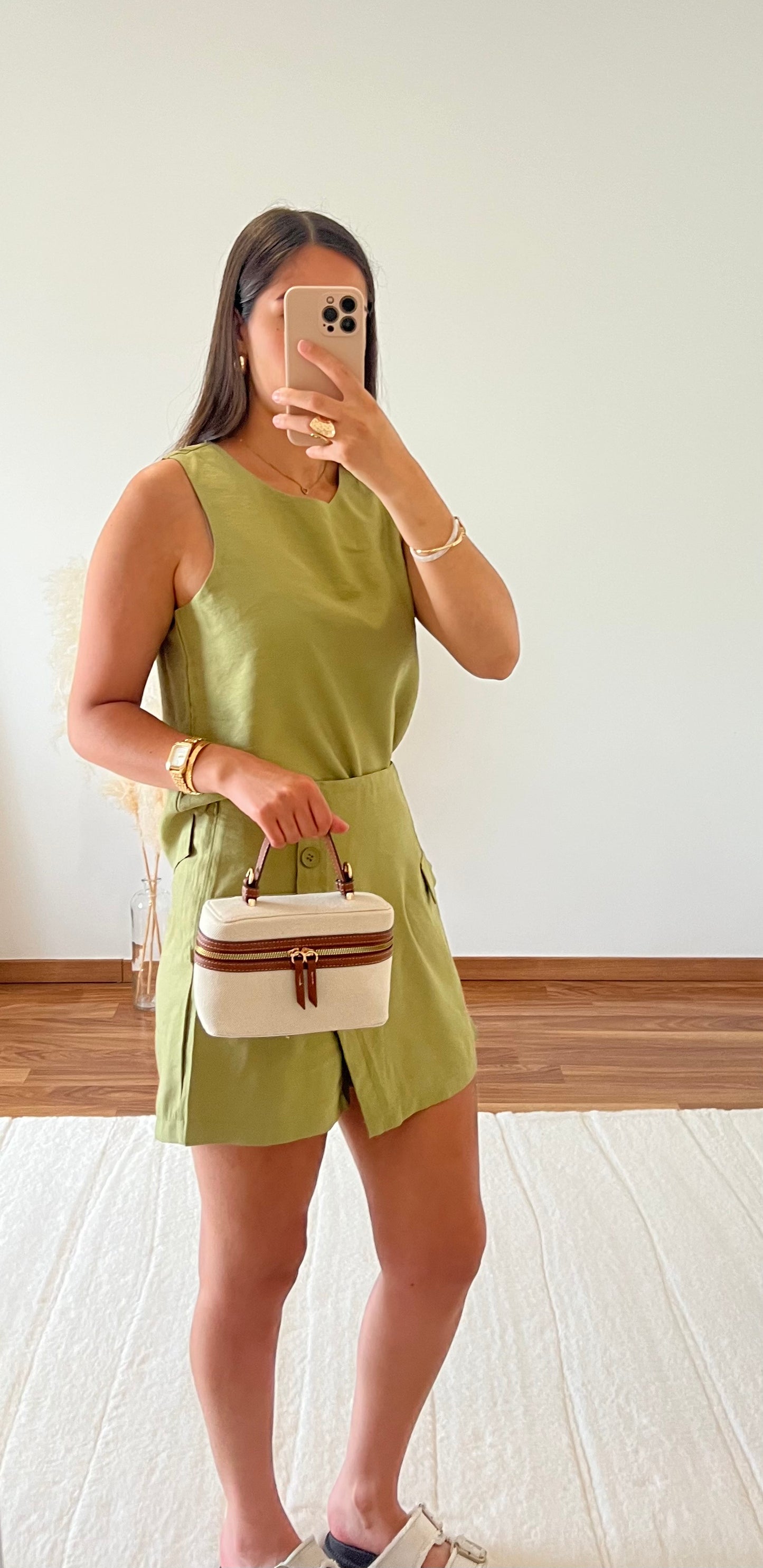 Ensemble jupe short - Vert Anis