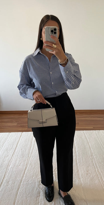Chemise à rayures - Bleue