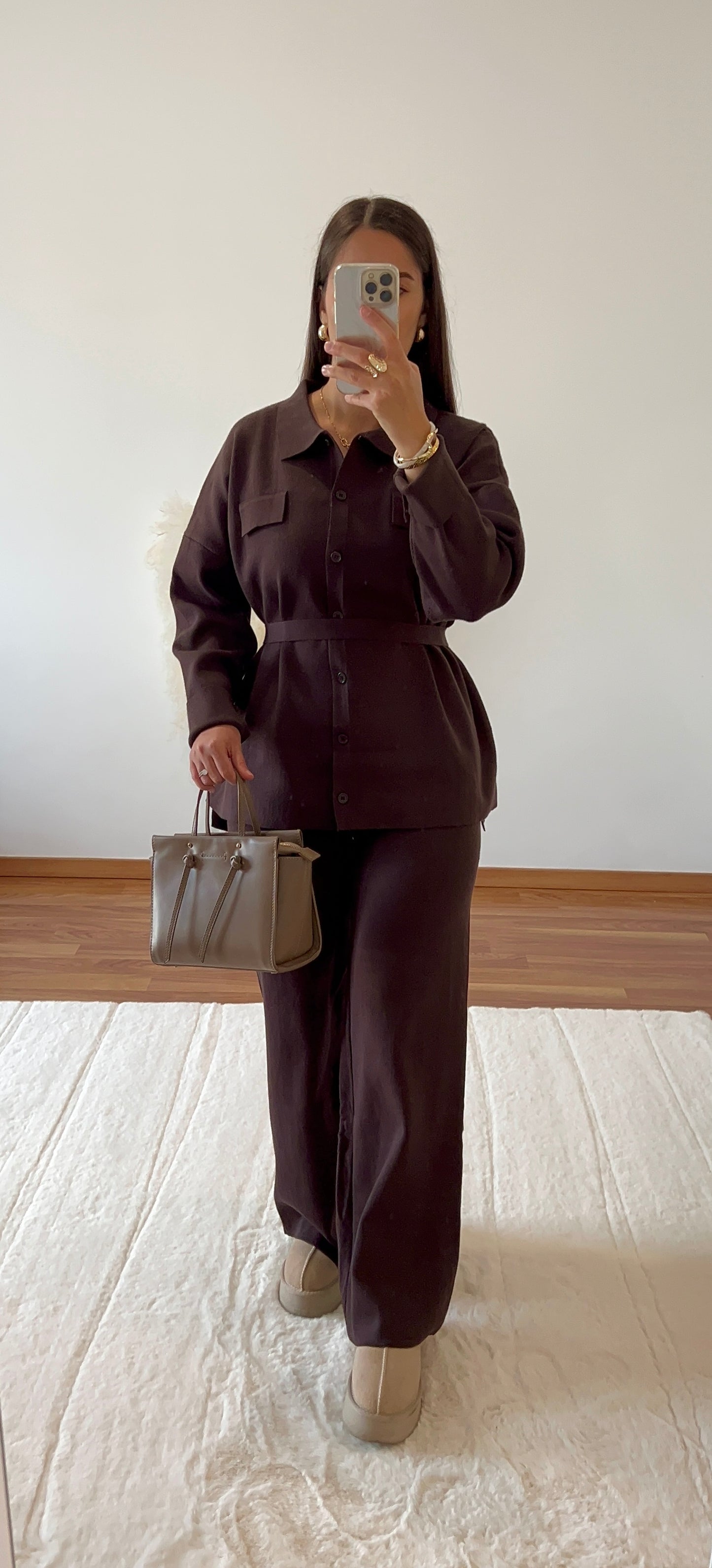 Ensemble maille - Marron