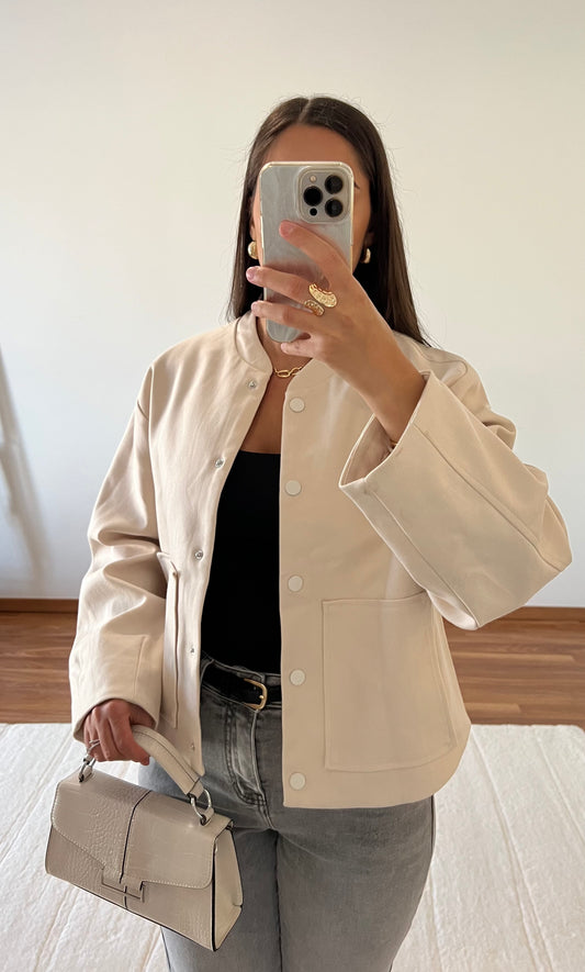 Veste bomber - Beige