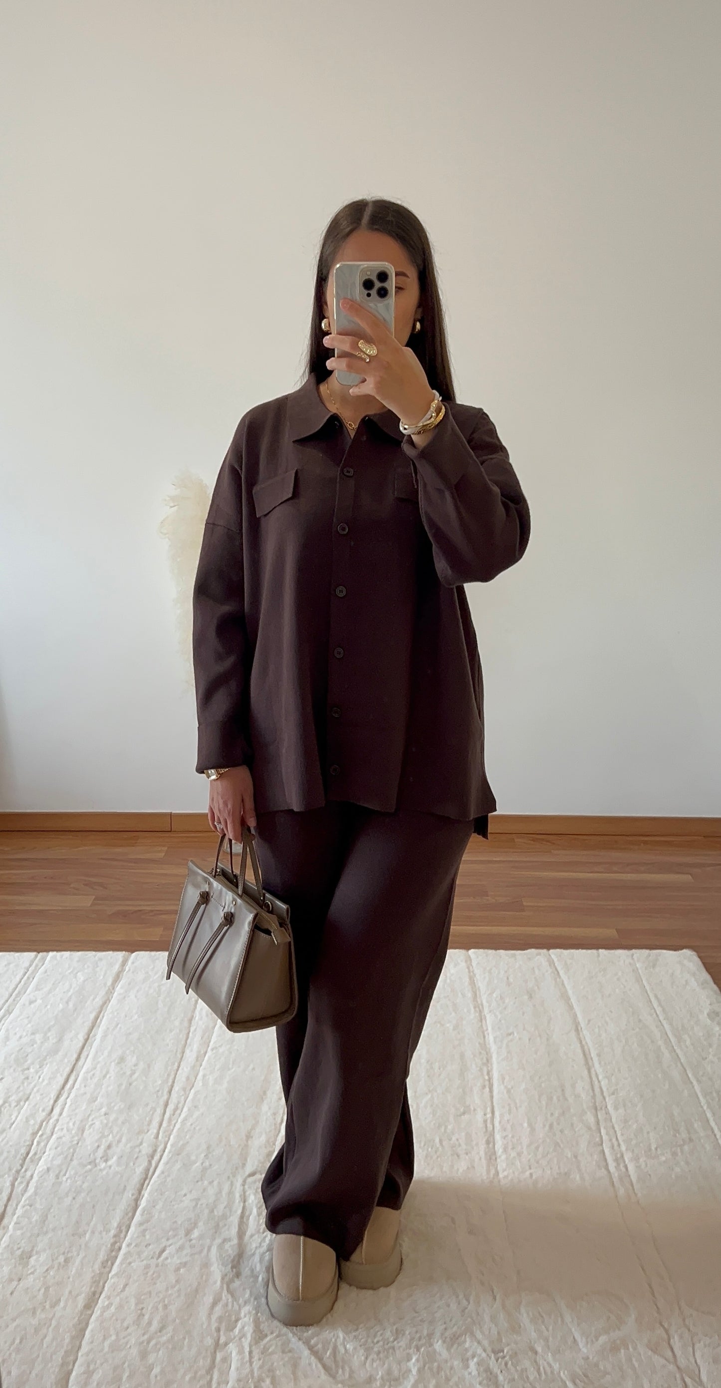 Ensemble maille - Marron