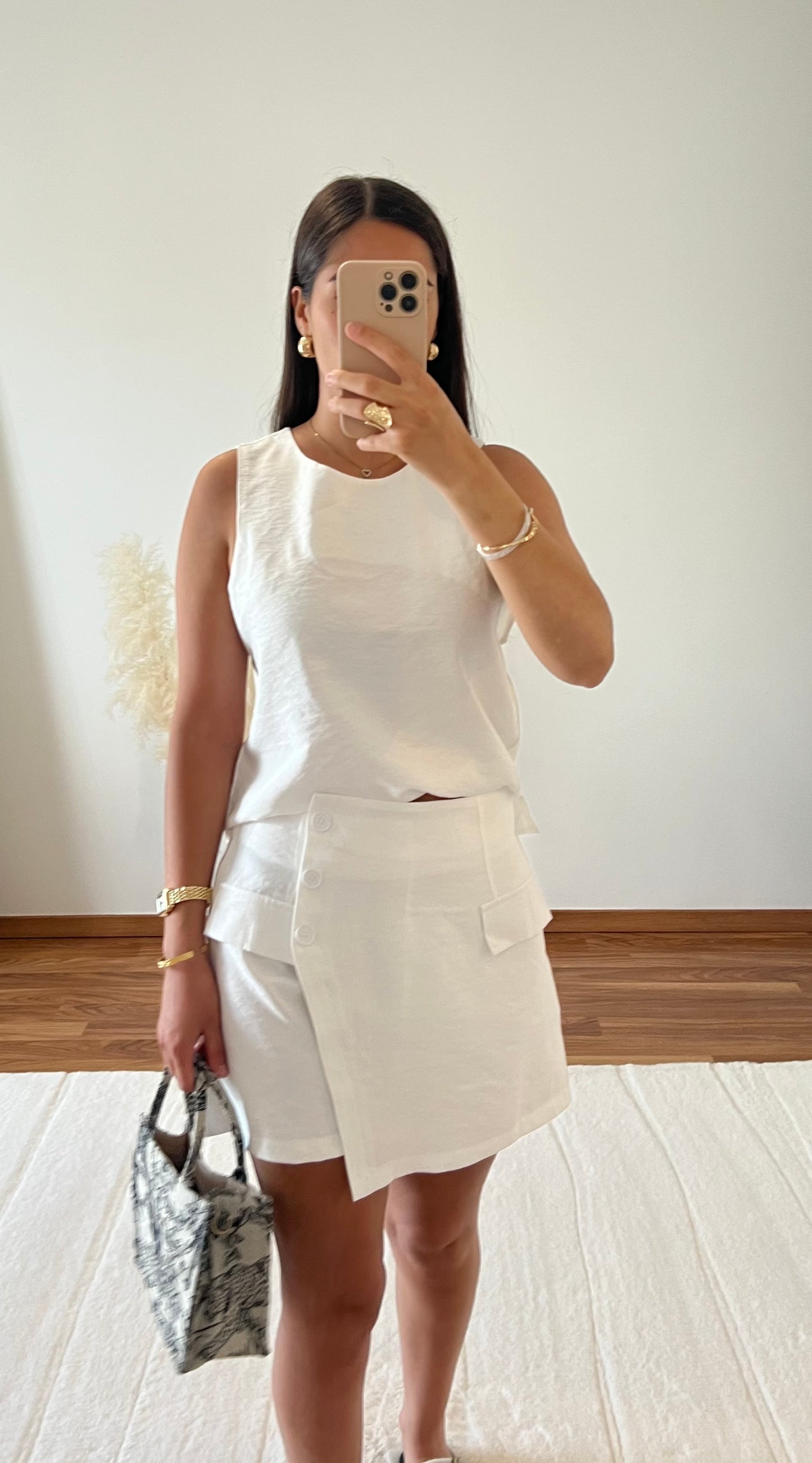 Ensemble jupe short - Blanc