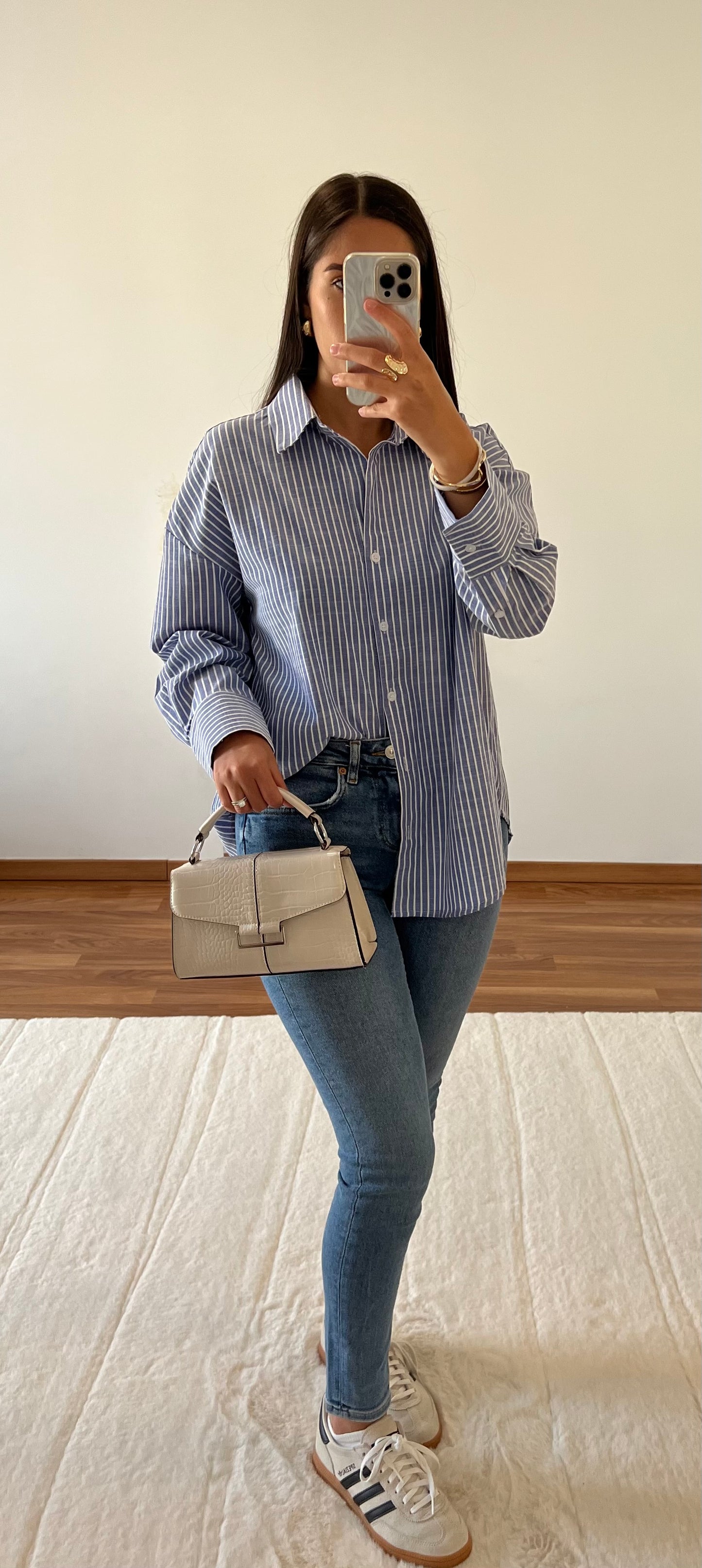 Chemise à rayures - Bleue